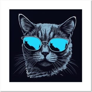 Sunglasses Cat Posters and Art